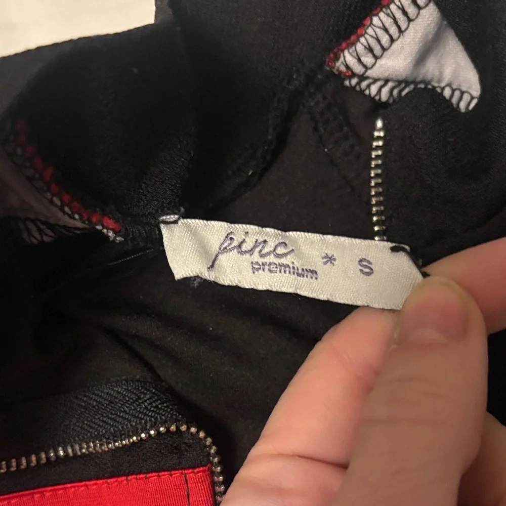 Pinc Premium Black and Red Kids Jacket